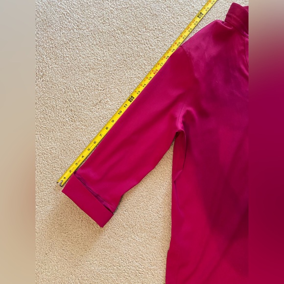 Chico's Vibrant Pink No Iron Popover Stretch Blouse - Picture 7 of 8